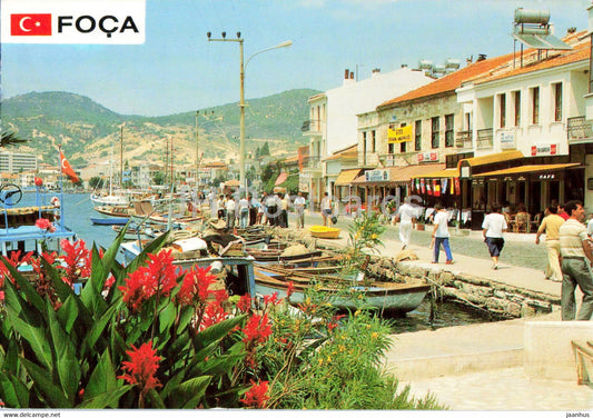 Izmir - Foca - boat - port - Keskin - 1991 - Turkey - used - JH Postcards