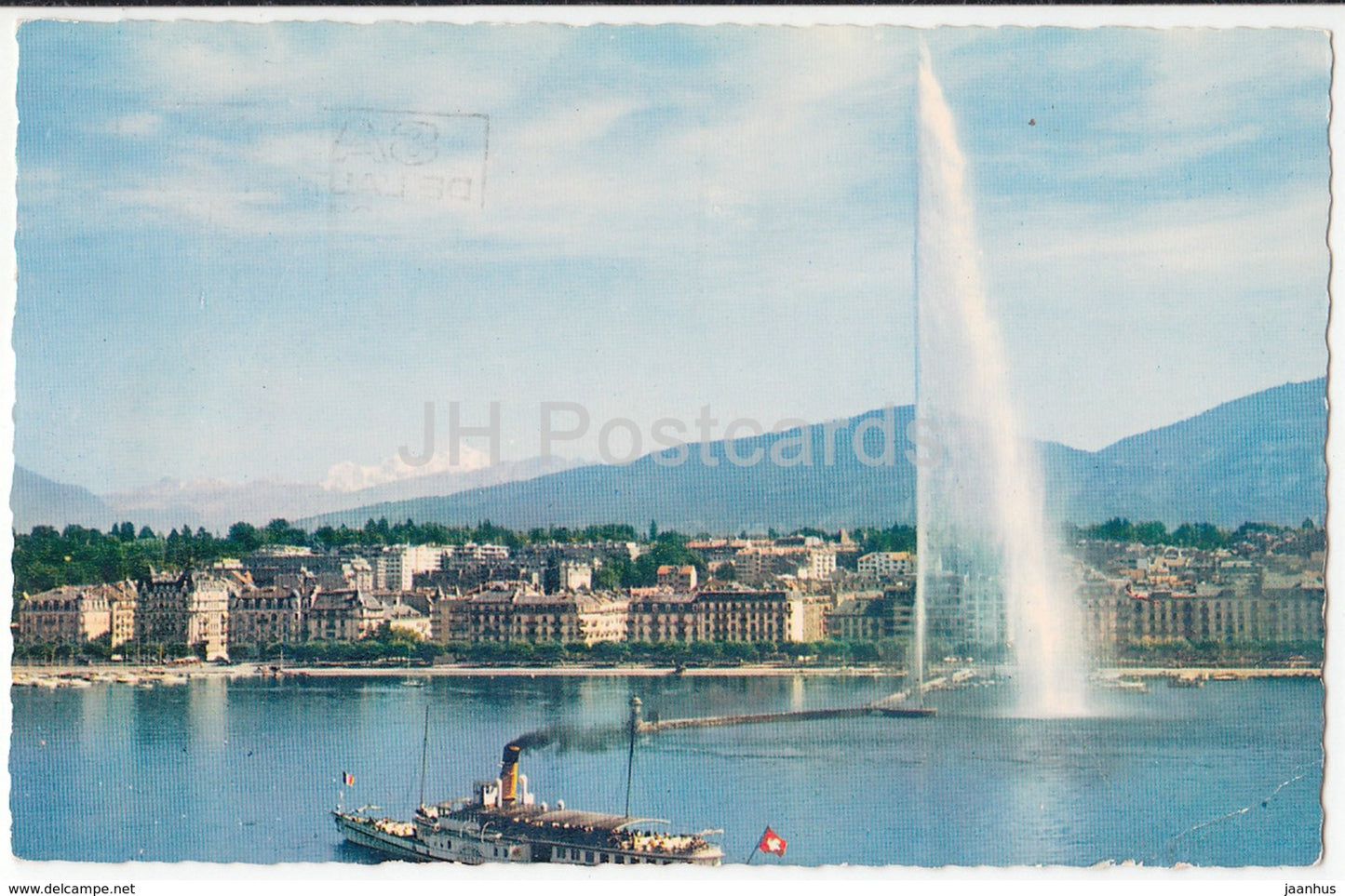 Geneve - Geneva - Le Jet d'Eau et le Mont Blanc - 548 - Switzerland - used - JH Postcards