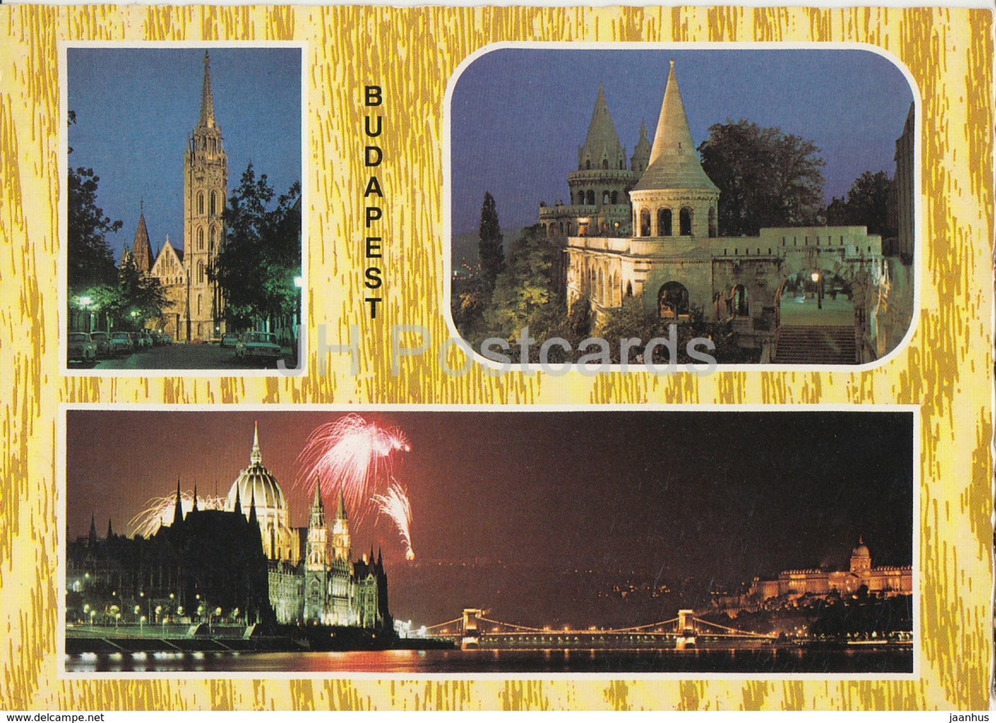 Budapest - cathedral - castle - multiview - 1984 - Hungary - used - JH Postcards