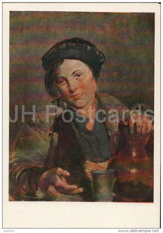 painting by V. Makovsky - Boy selling kvass - Russian art - 1958 - Russia USSR - unused - JH Postcards