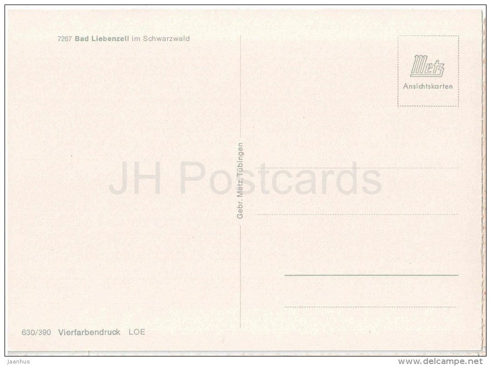 Bad Liebenzell - Kurpark - Schwarzwald - 630/390 - Germany - ungelaufen - JH Postcards