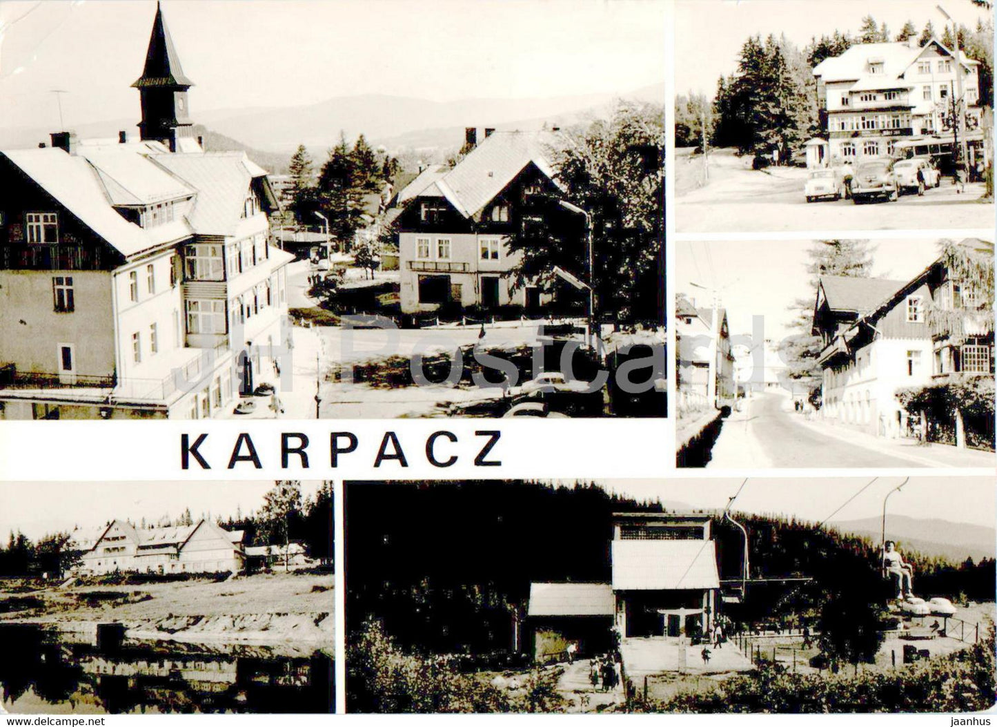 Karpacz - Dom wypoczynkowy FWP Miesko - hotel gorski Orlinek - Bialy Jar - multiview - 1973 - Poland - used - JH Postcards