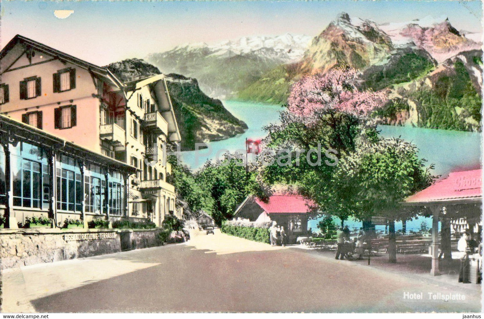 Hotel Tellsplatte - Vierwaldstattersee - 4332 - old postcard - Switzerland - unused - JH Postcards