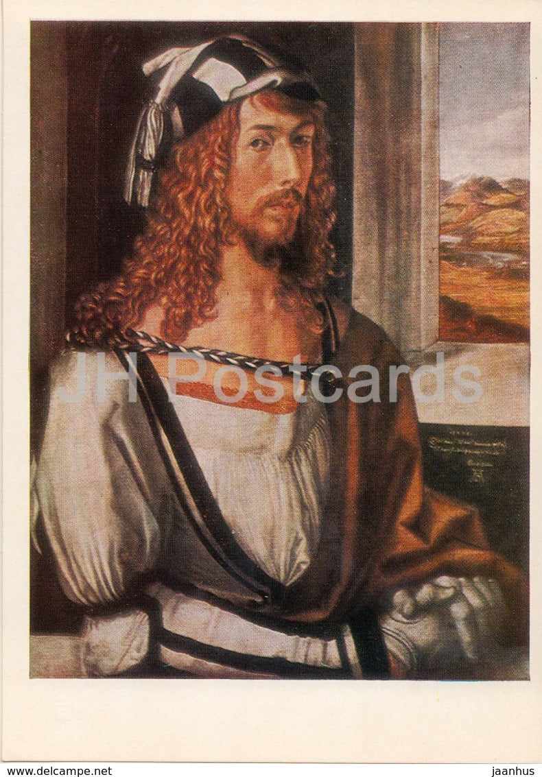 Painting by Albrecht Dürer - Self Portrait - German art - 1978 - Russia USSR - unused - JH Postcards