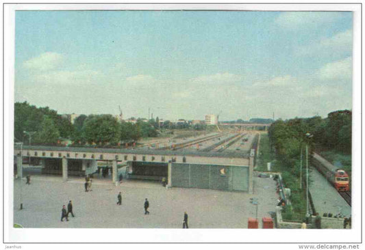 railway station Severnyi Vokzal - train - Kaliningrad - 1972 - Russia USSR - unused - JH Postcards