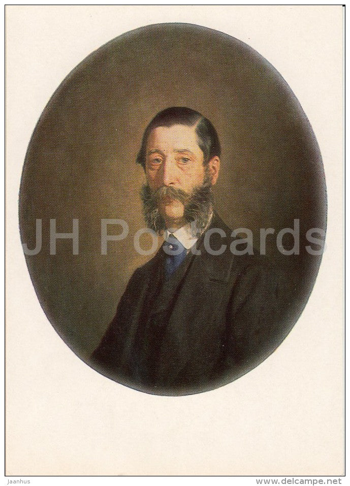 painting by N. Nevrev - Portrait of Unknown Old Man , 1868 - Russian art - Russia USSR - 1984 - unused - JH Postcards