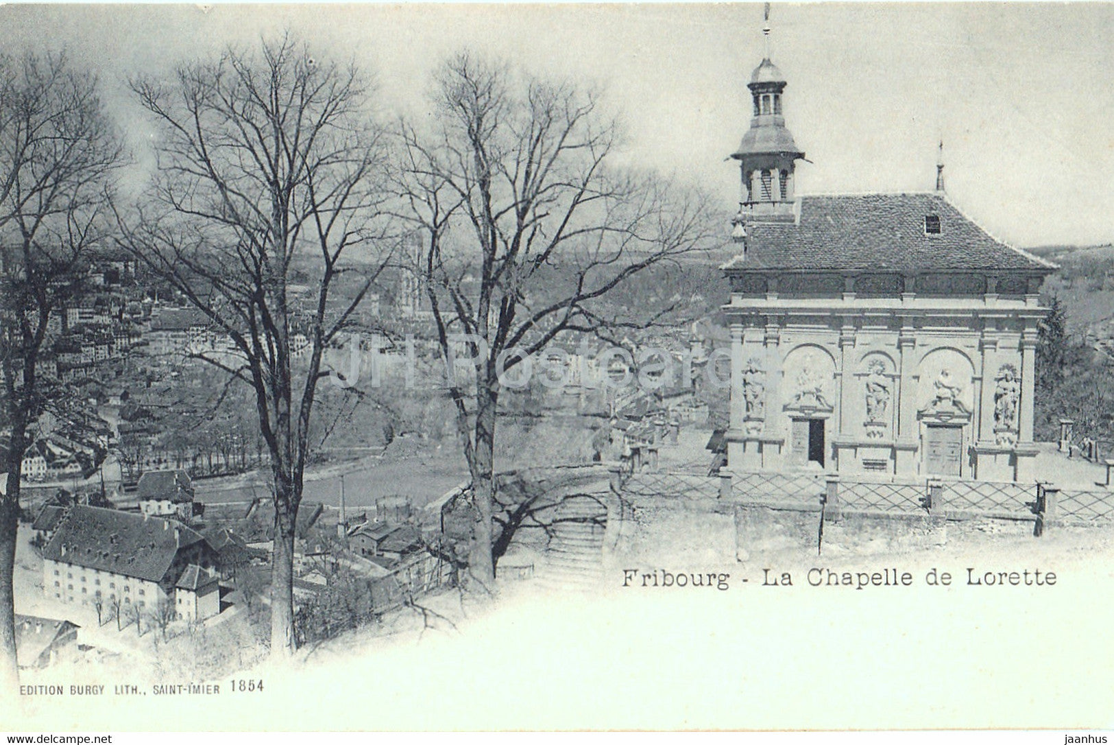 Fribourg - La Chapelle de Lorette - old postcard - Switzerland - unused - JH Postcards