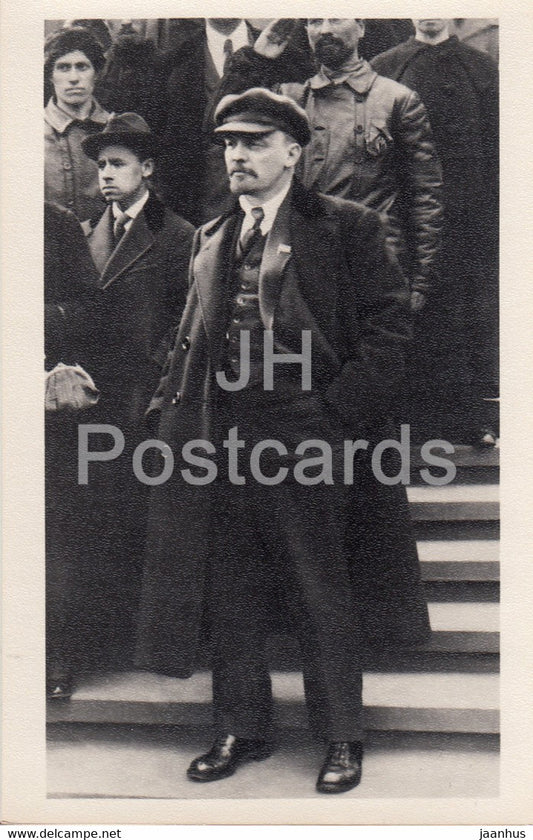 Vladimir Lenin - Lenin in Red Square during the May Day demonstration , 1919 - 1964 - Russia USSR - unused - JH Postcards