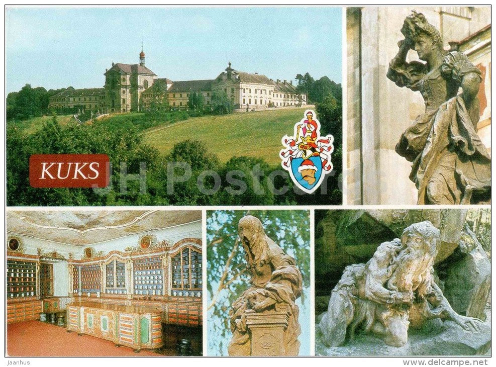 hospital Kuks - castle - pharmacy - sculptures - Czechoslovakia - Czech - unused - JH Postcards