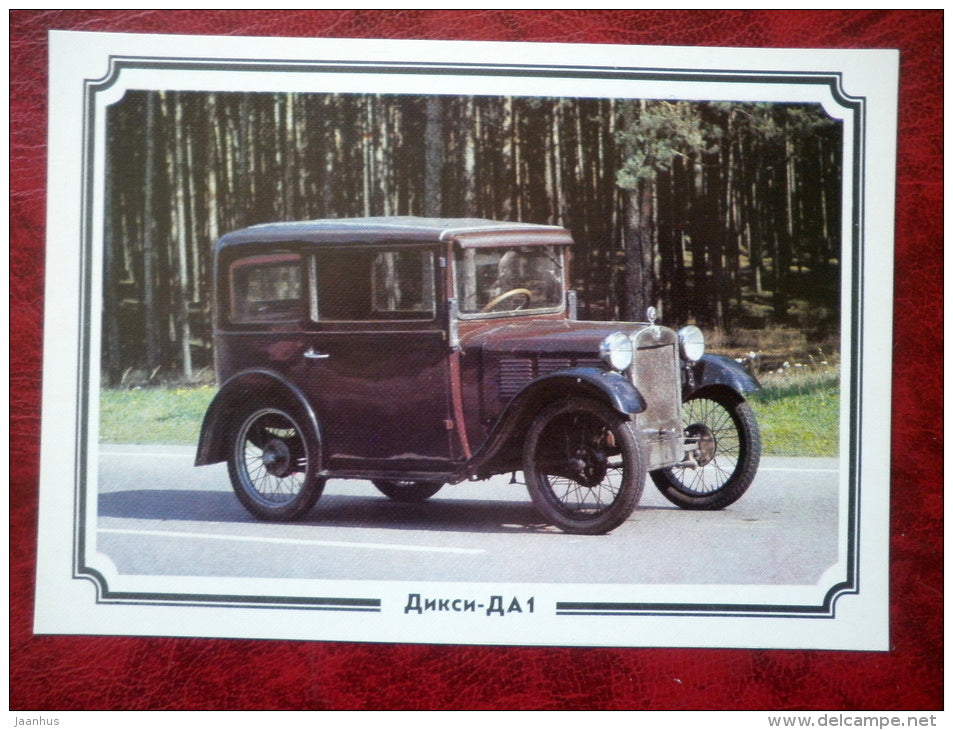 Dixi DA1 - Germany , 1929 - old cars - 1988 - Russia USSR - unused - JH Postcards