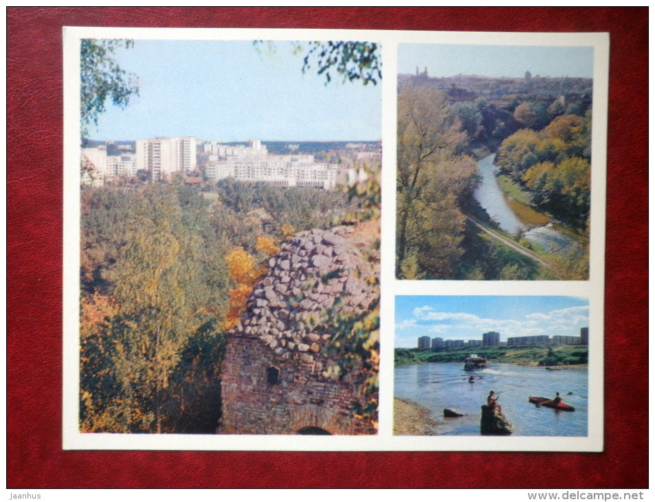 Zhirmunai residential district - Vilnele river - large format postcard - Vilnius - 1974 - Lithuania USSR - unused - JH Postcards