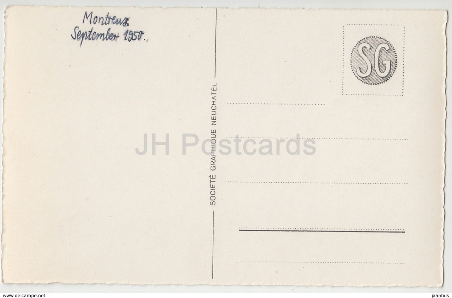 Montreux et ligne du Chemin de Fer - 2683 - Switzerland - 1950 - used