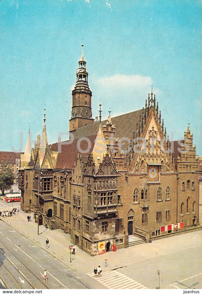 Wroclaw - town hall - 1981 - Poland - used - JH Postcards