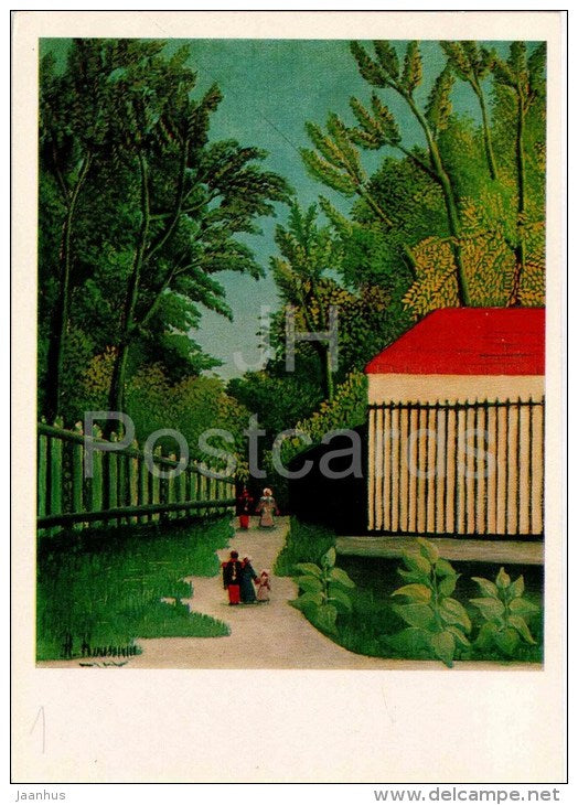 painting by Henri Rousseau - View of the Montsouris Park , 1895 - french art - unused - JH Postcards