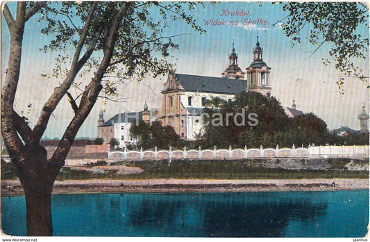 Krakow - Widok na Skalke - old postcard - 1915 - Poland - used - JH Postcards