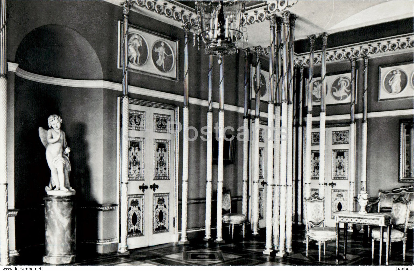 Catherine Palace in Pushkin - Bedchamber of Paul I wife - 1979 - Russia USSR - unused - JH Postcards