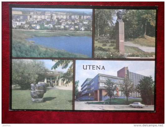 multiview postcard - Utena - 1984 - Lithuania USSR - unused - JH Postcards