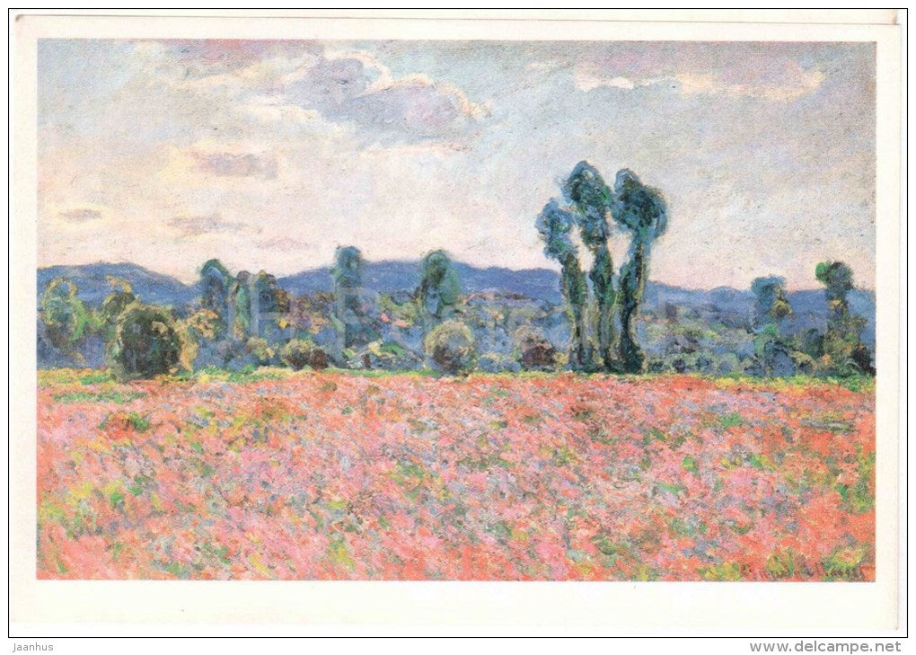 painting by Claude Monet - Poppy Field in Giverny - large format card - Impressionism - french art - unused - JH Postcards