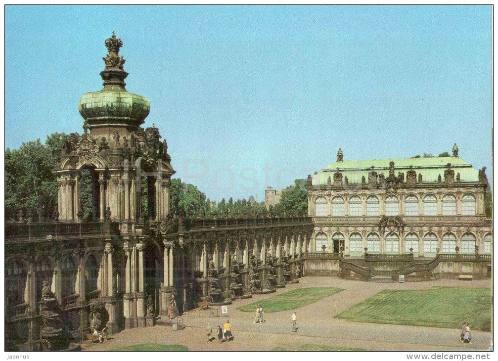 Kronentor und Matematisch-Physikalische r Salon - Zwinger - Dresden - Germany - DDR - unused - JH Postcards