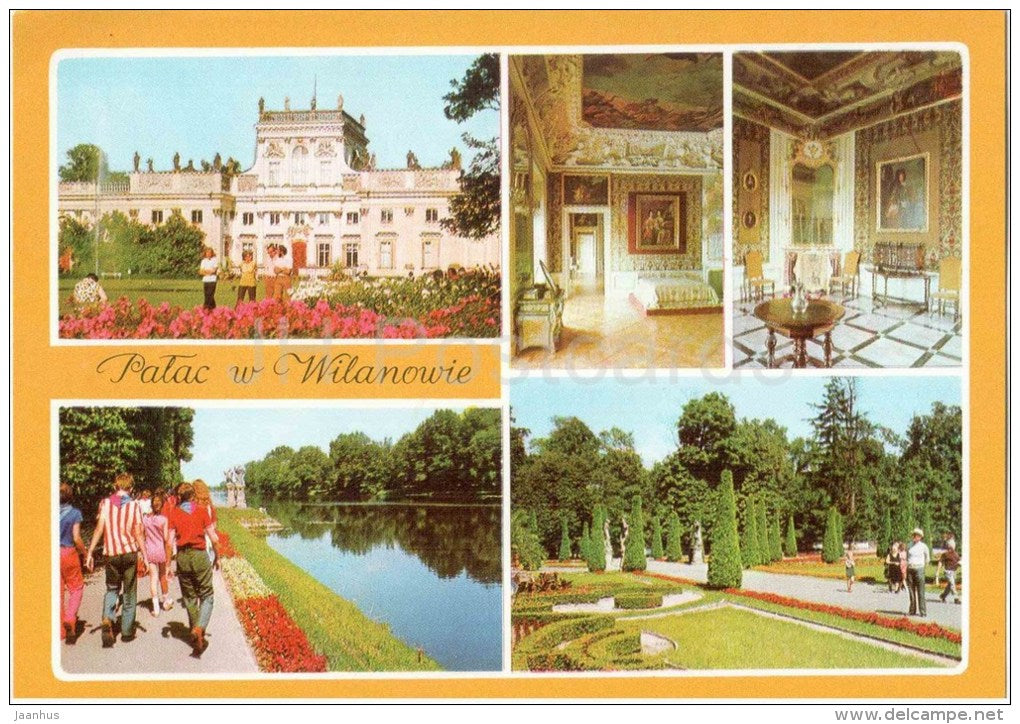 park - pond -Palace in Wilanów - Warszawa - Poland - unused - JH Postcards