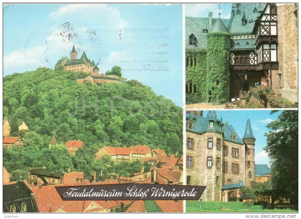 Feudalmuseum Schloss Wernigerode - castle - Germany - 1983 gelaufen - JH Postcards