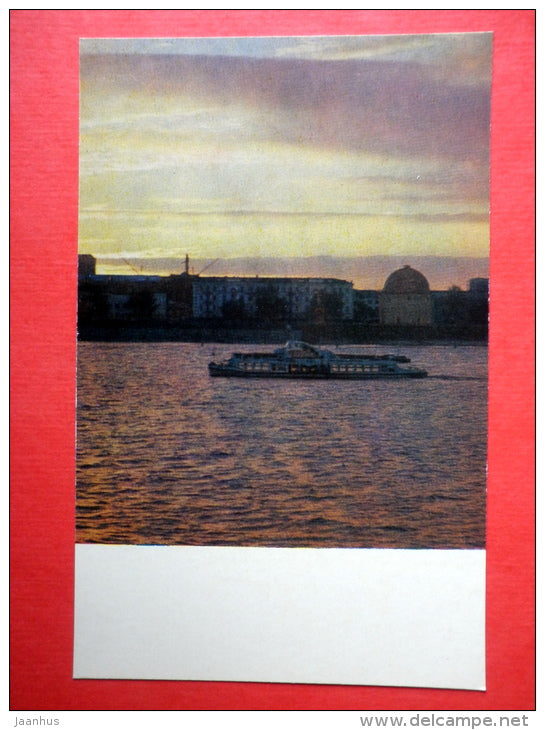 View of the Town from North Dvina - passenger boat - Arkhangelsk - 1975 - Russia USSR - unused - JH Postcards