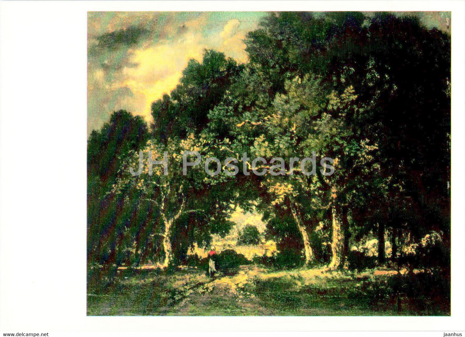 painting by Narcisse Virgile Diaz de la Pena - Forest Road - French art - 1983 - Russia USSR - unused - JH Postcards