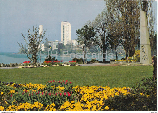 Territet Montreux - monument Marechal Mannerheim et Tour d'Ivoire - 9812 - Switzerland - unused - JH Postcards