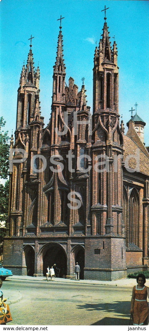 Vilnius - The Church of St Anne - 1978 - Lithuania USSR - unused - JH Postcards