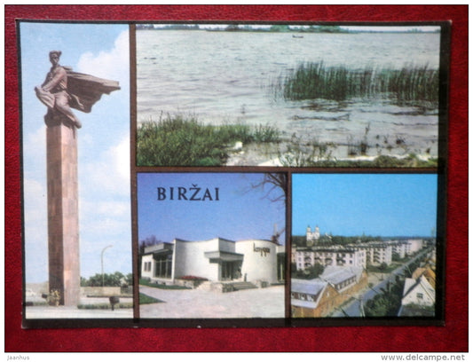 multiview postcard - Birzhai - 1984 - Lithuania USSR - unused - JH Postcards