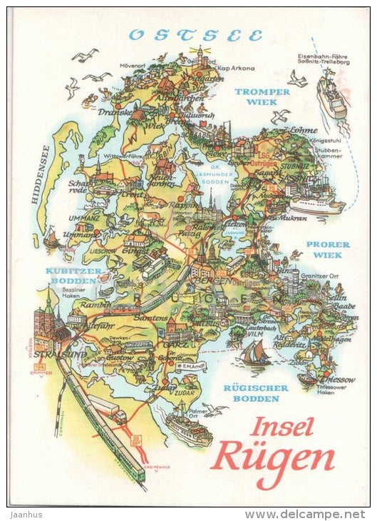 Insel Rügen - Karte - Germany - 1978 gelaufen - JH Postcards