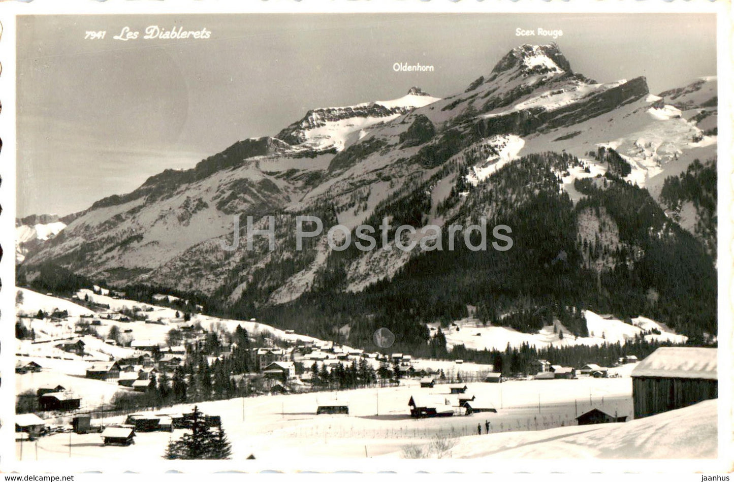 Les Diablerets - Oldenhorn - Scex Rouge - 7941 - old postcard - Switzerland - used - JH Postcards