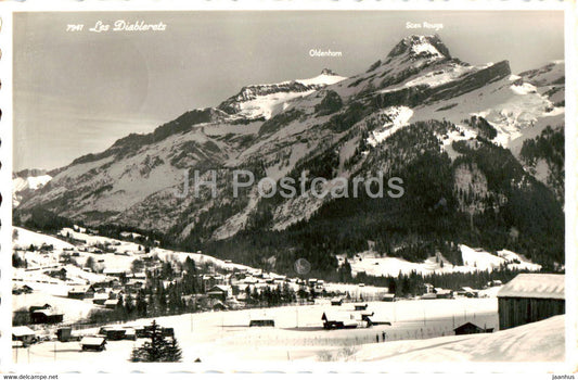 Les Diablerets - Oldenhorn - Scex Rouge - 7941 - old postcard - Switzerland - used - JH Postcards