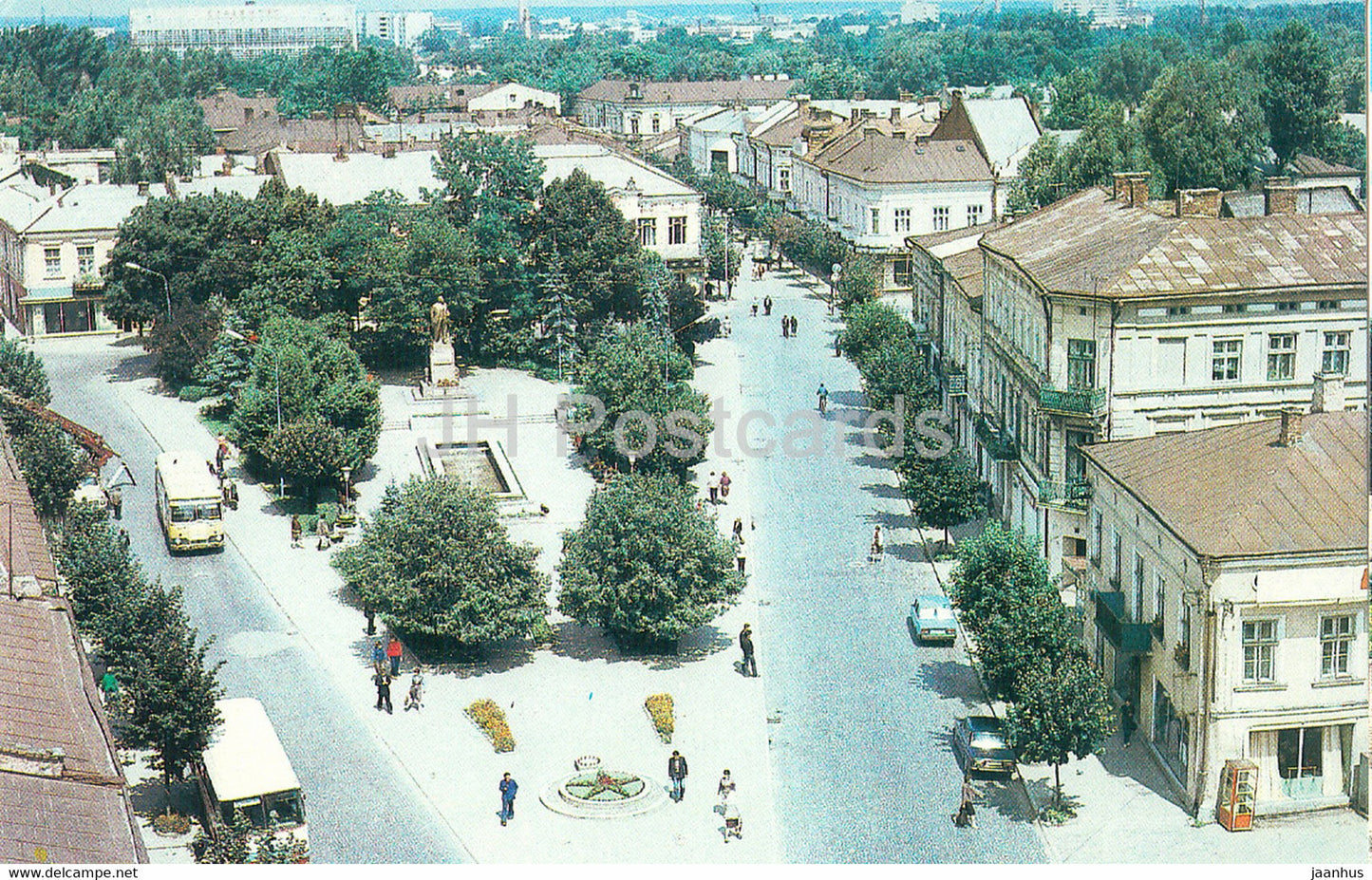 Kolomyia - Kolomyya - Lenin Square - bus - 1987 - Ukraine USSR - unused - JH Postcards