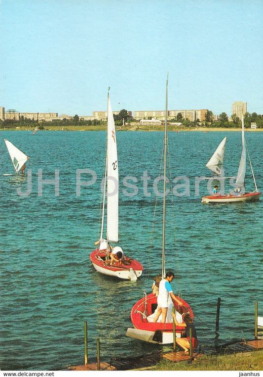 Kulkwitz - Naherholungsgebiet Kulkwitzer See - sailing boat - Germany DDR - used - JH Postcards