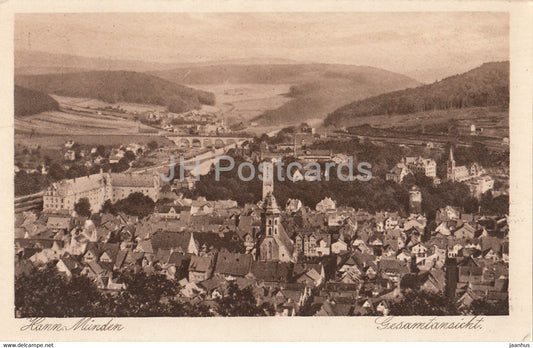 Hann Munden - Gesamtansicht - 16233 - old postcard - Germany - unused - JH Postcards