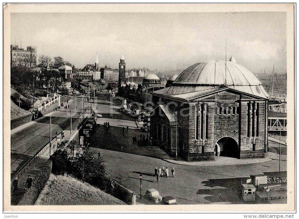 Hamburg - St. Pauli-Landungsbrücken mit Elbtunnel - Germany - ungelaufen - JH Postcards