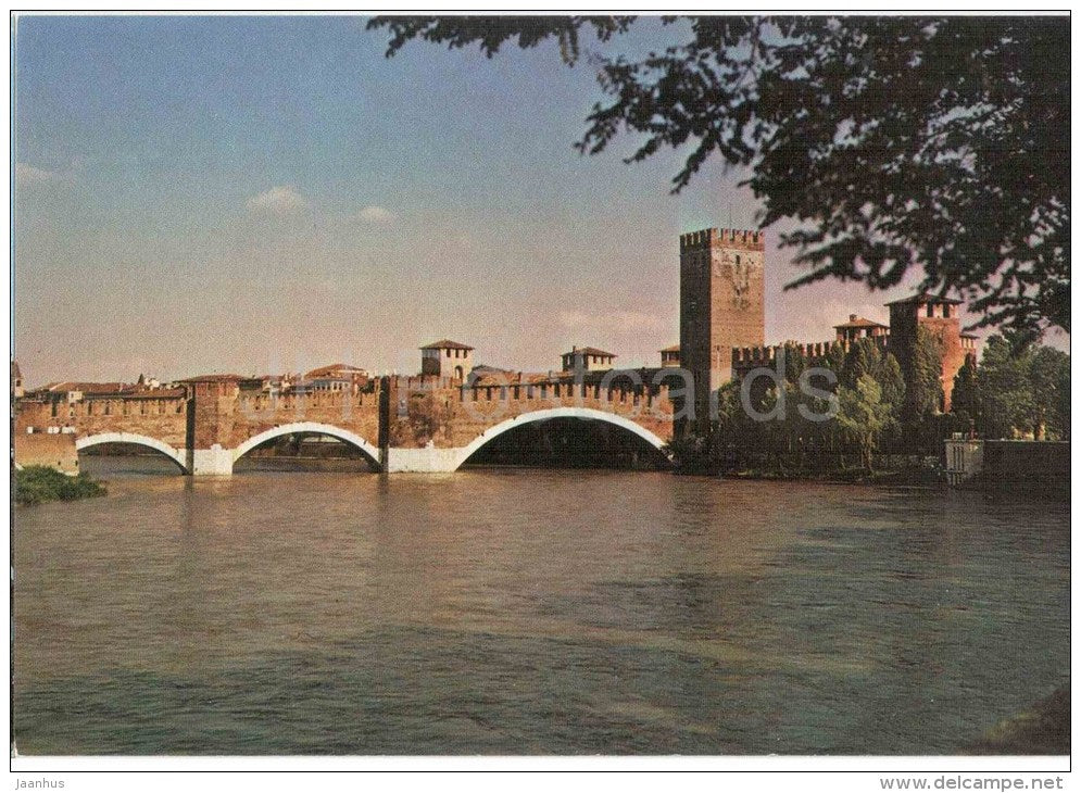 Ponte Scaligero - Scaligero bridge - Verona - Veneto - 18 - Italia - Italy - unused - JH Postcards