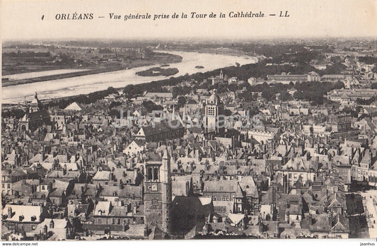 Orleans - Vue Generale prise de la Tour de la Cathedrale - 1 - old postcard - France - unused - JH Postcards