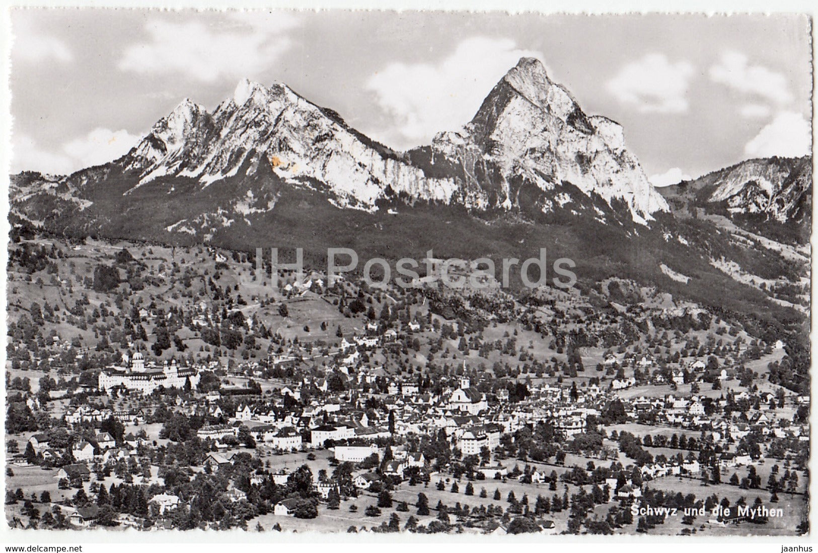 Schwyz und die Mythen - 1118 - Switzerland - old postcard - unused - JH Postcards