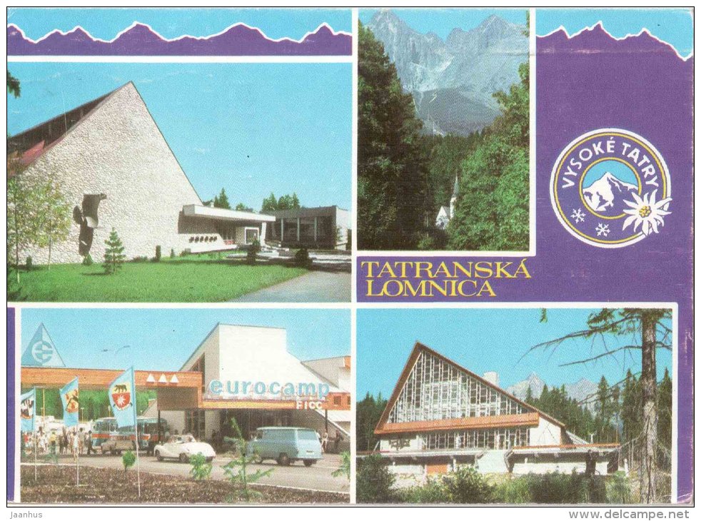 Tatranska Lomnica - Tatra Museum - Lomnicky Peak - Eurocamp - Vysoke Tatry - Czechoslovakia - Slovakia - used 1983 - JH Postcards