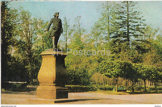 Petrodvorets - monument to Peter the Great - 1974 - Russia USSR - unused - JH Postcards