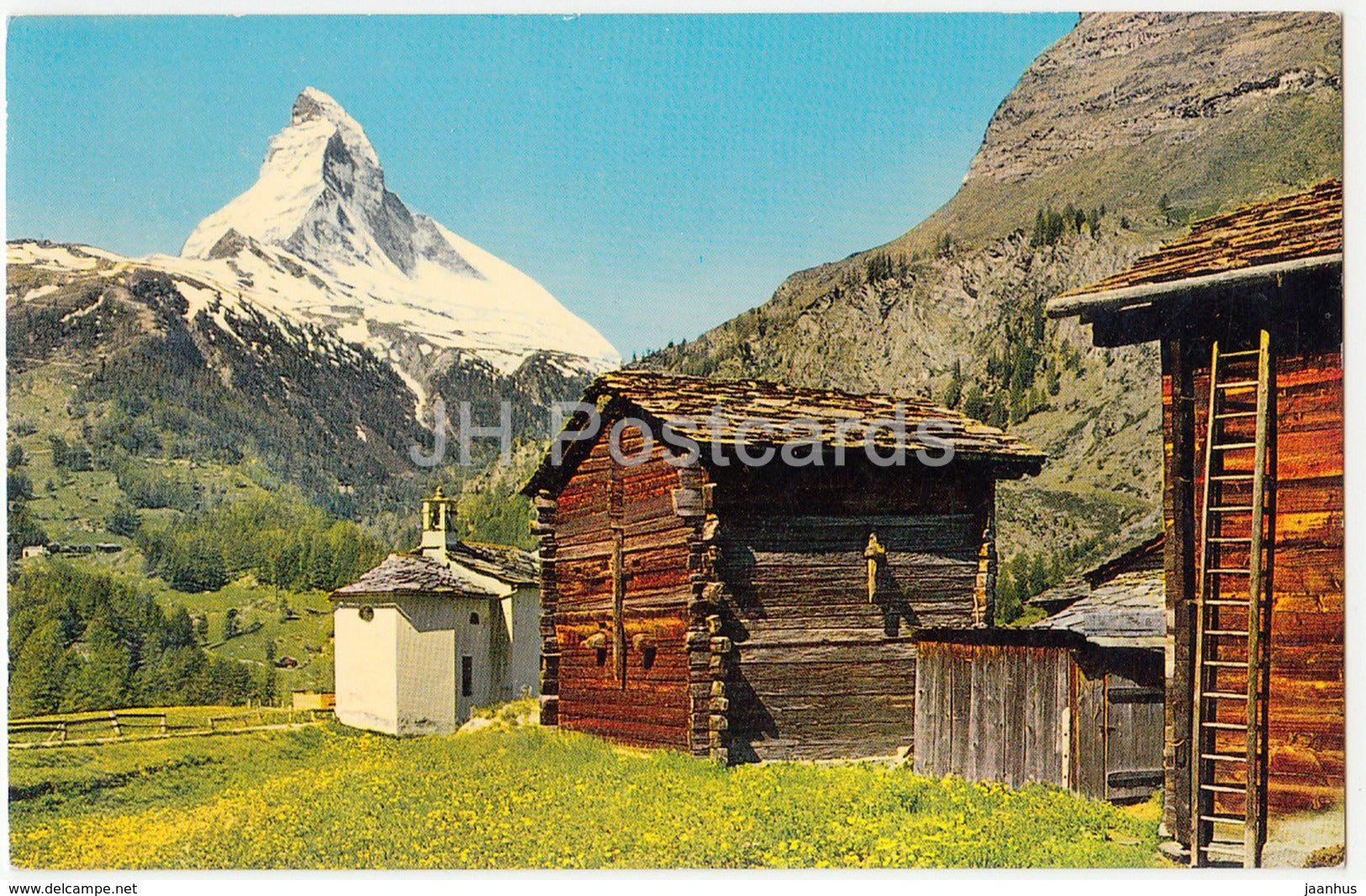 Zermatt - Winkelmatten mit Matterhorn - CS 313- Switzerland - old postcard - unused - JH Postcards