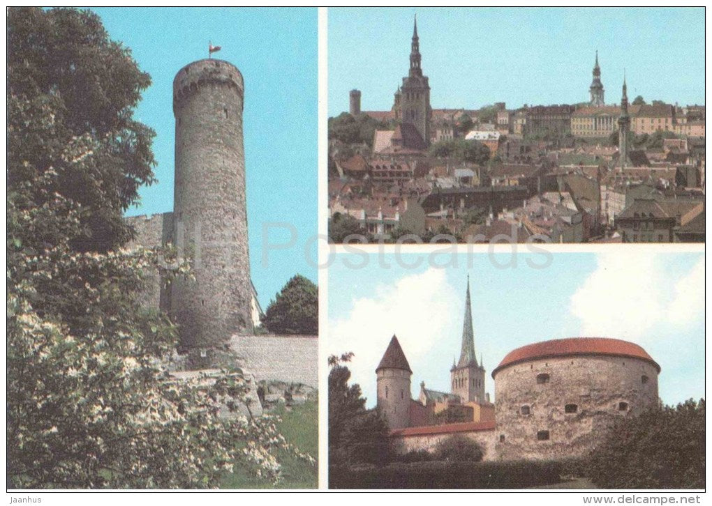 Paks Margareeta - Pikk Hermann Tower - Old Town - stationery - Tallinn - 1984 - Estonia USSR - unused - JH Postcards