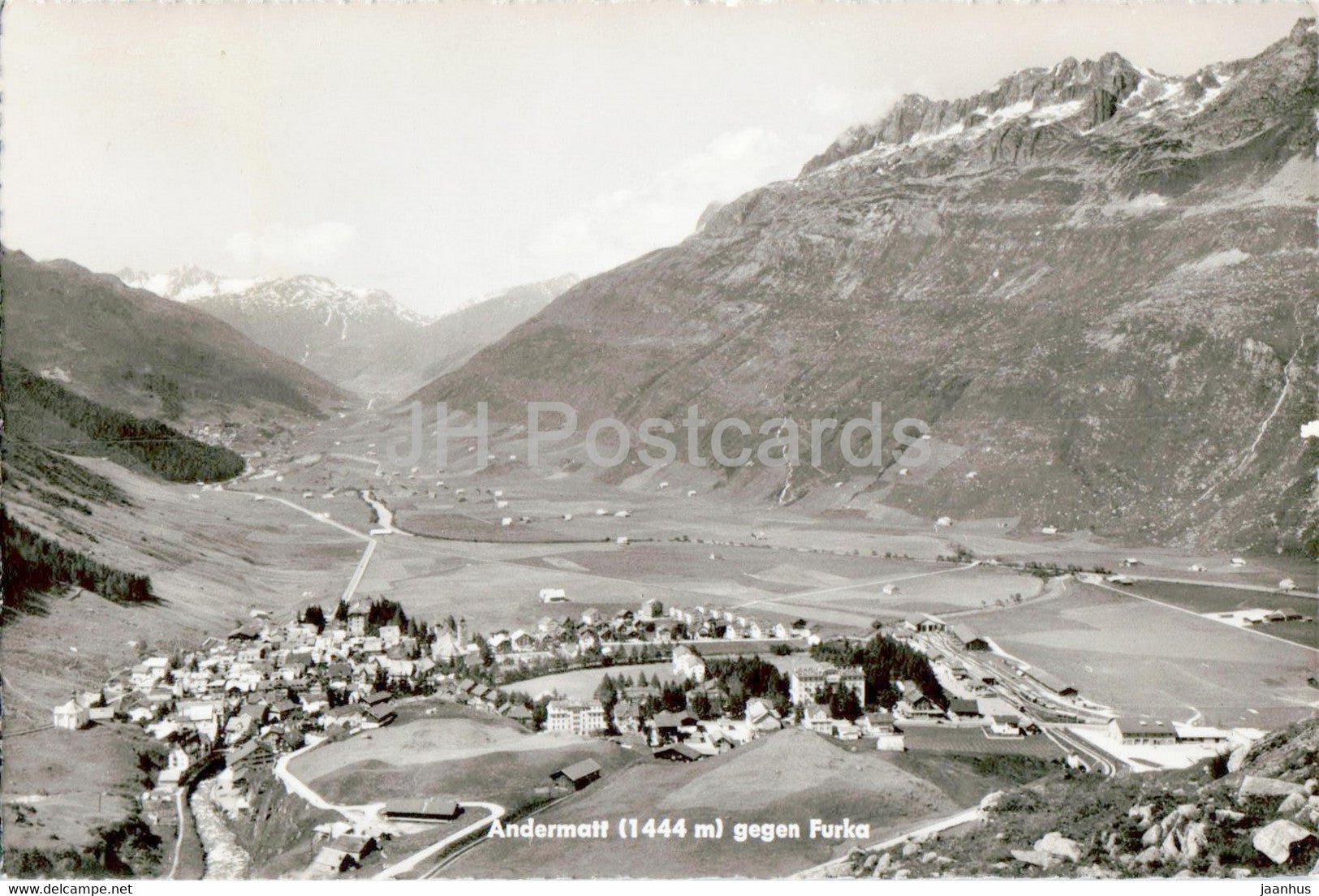 Andermatt 1444 m gegen Furka - 3 - old postcard - Switzerland - used - JH Postcards