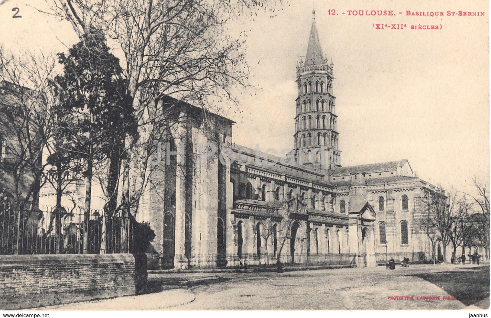 Toulouse - Basilique St Sernin - cathedral - 12 - old postcard - France - unused - JH Postcards