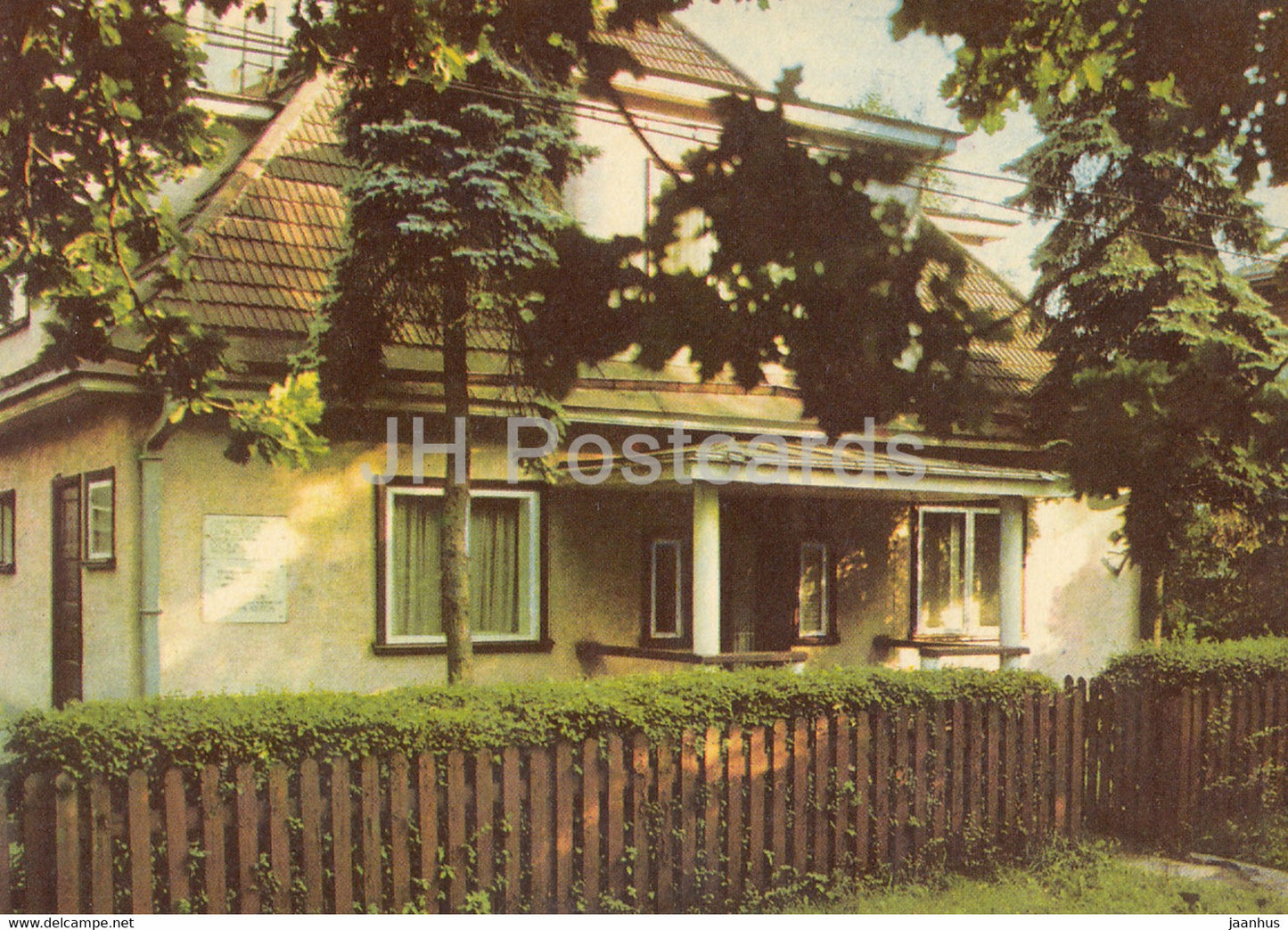 Estonian writer Oskar Luts - place of residence in Tartu - 1978 - Estonia USSR - unused - JH Postcards