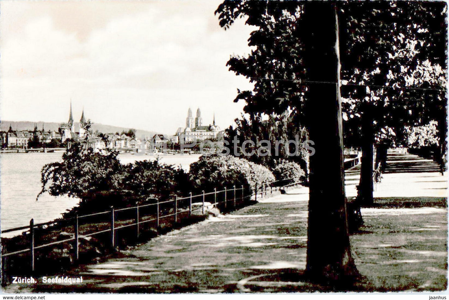 Zurich Seefeldquai - old postcard - 1950 - Switzerland - used - JH Postcards