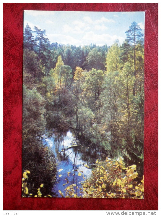 river Tervete - Tervete Nature Park - 1975 - Latvia USSR - unused - JH Postcards