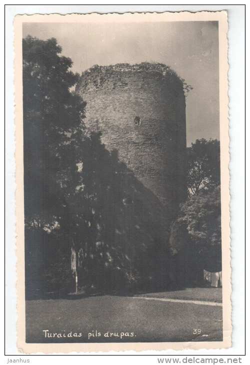 Turaida Castle Ruins - Latvia - 39 Argenta - old postcard - unused - JH Postcards